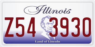 IL license plate Z543930