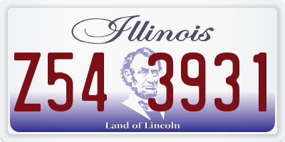 IL license plate Z543931