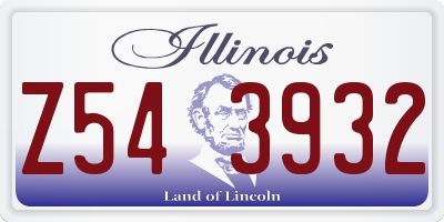 IL license plate Z543932
