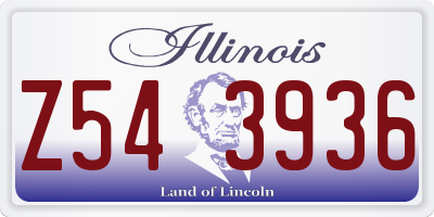 IL license plate Z543936