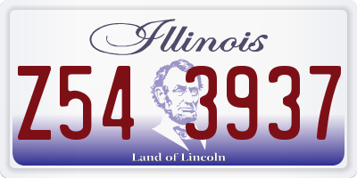 IL license plate Z543937