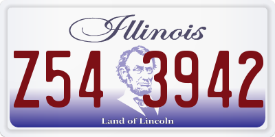 IL license plate Z543942