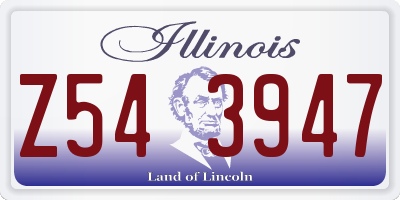 IL license plate Z543947