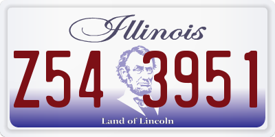 IL license plate Z543951