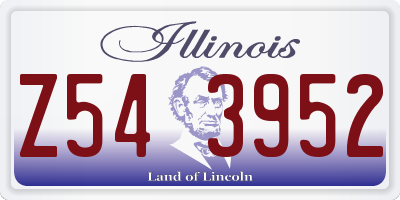IL license plate Z543952