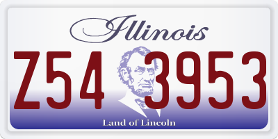 IL license plate Z543953