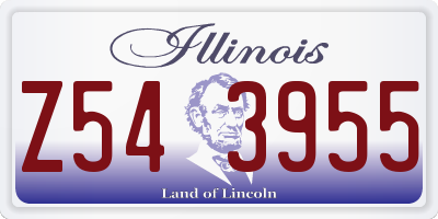IL license plate Z543955