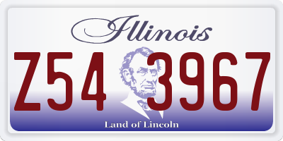 IL license plate Z543967