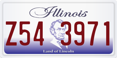 IL license plate Z543971