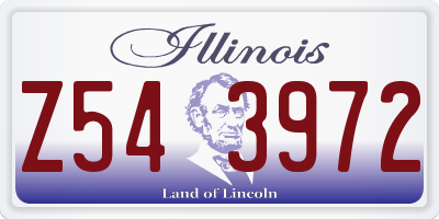 IL license plate Z543972
