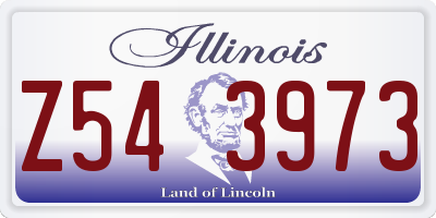 IL license plate Z543973