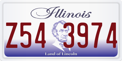 IL license plate Z543974