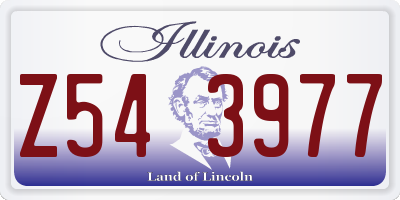 IL license plate Z543977