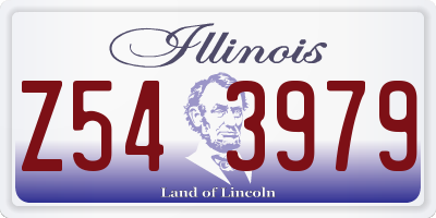 IL license plate Z543979