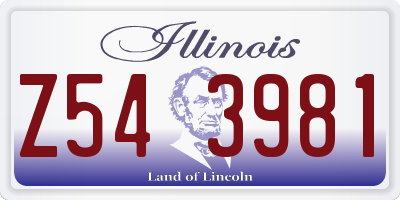 IL license plate Z543981