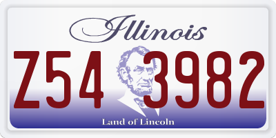IL license plate Z543982