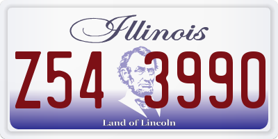 IL license plate Z543990