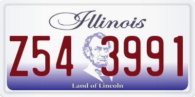 IL license plate Z543991
