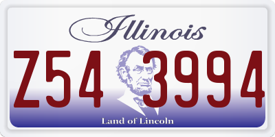 IL license plate Z543994