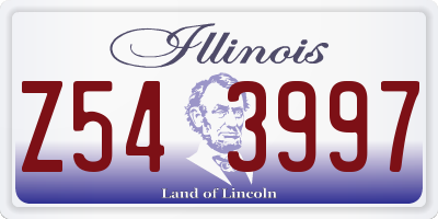 IL license plate Z543997