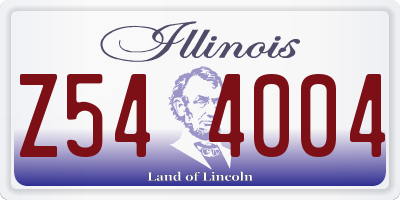 IL license plate Z544004