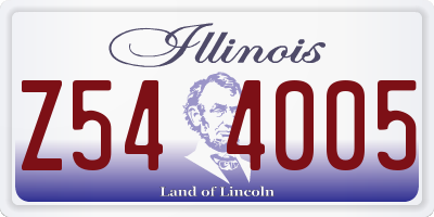 IL license plate Z544005