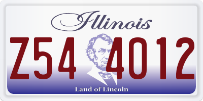 IL license plate Z544012
