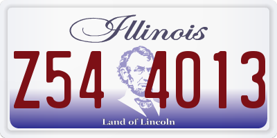 IL license plate Z544013