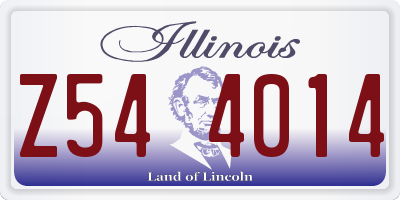 IL license plate Z544014