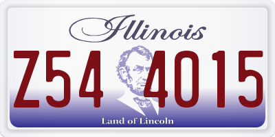 IL license plate Z544015