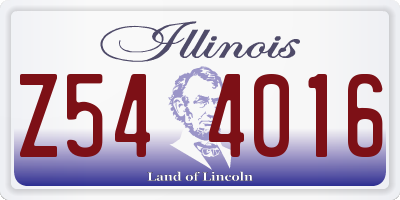 IL license plate Z544016