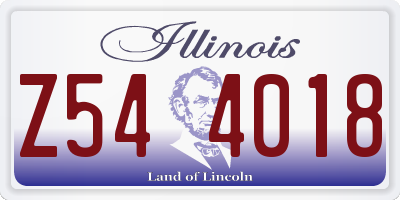 IL license plate Z544018