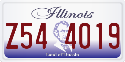 IL license plate Z544019
