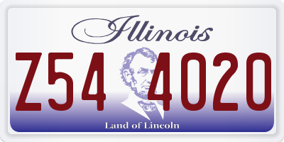 IL license plate Z544020