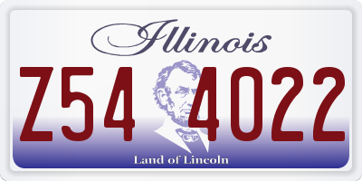 IL license plate Z544022