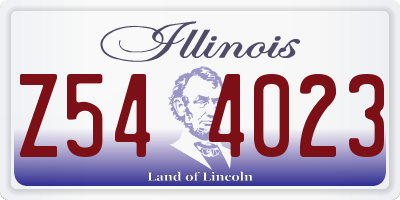 IL license plate Z544023