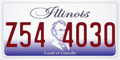 IL license plate Z544030