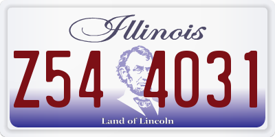 IL license plate Z544031