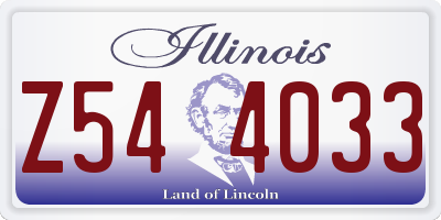 IL license plate Z544033