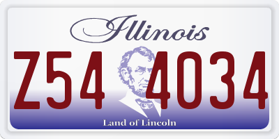 IL license plate Z544034