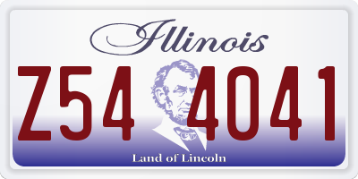 IL license plate Z544041