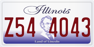 IL license plate Z544043