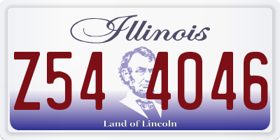 IL license plate Z544046