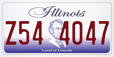 IL license plate Z544047