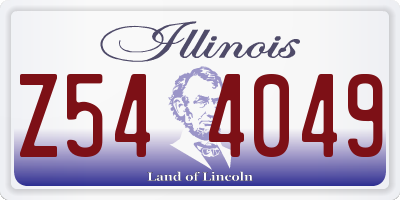 IL license plate Z544049