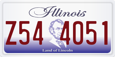 IL license plate Z544051
