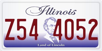 IL license plate Z544052