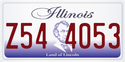 IL license plate Z544053