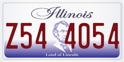 IL license plate Z544054