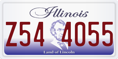 IL license plate Z544055